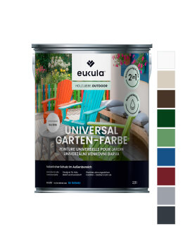 Eukula Universal Gartenfarbe, 0,125 Liter, Fenstergrau RAL 7040