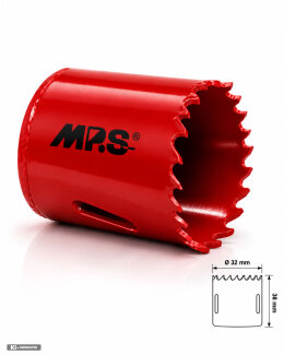 MPS HSS-Bi-Metall Lochsäge M3 für Holz und Metall 32 mm