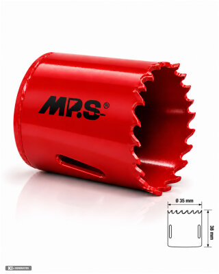 MPS HSS-Bi-Metall Lochsäge M3 für Holz und Metall 35 mm