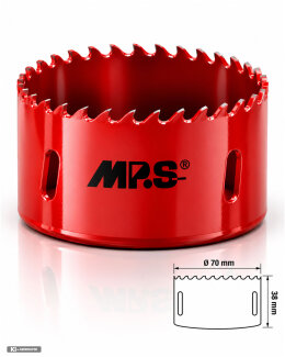 MPS HSS-Bi-Metall Lochsäge M3 für Holz und Metall 70 mm