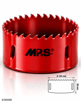 MPS HSS-Bi-Metall Lochsäge M3 für Holz und Metall 105 mm
