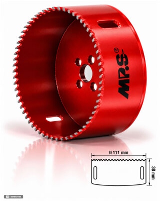 MPS HSS-Bi-Metall Lochsäge M3 für Holz und Metall 111 mm