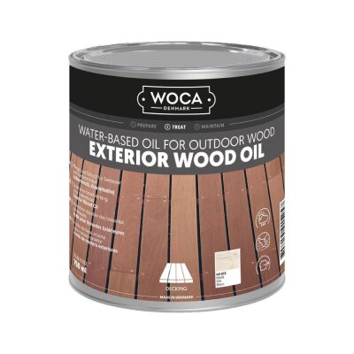 WOCA - Exterior Öl, Weiß (750 ml)